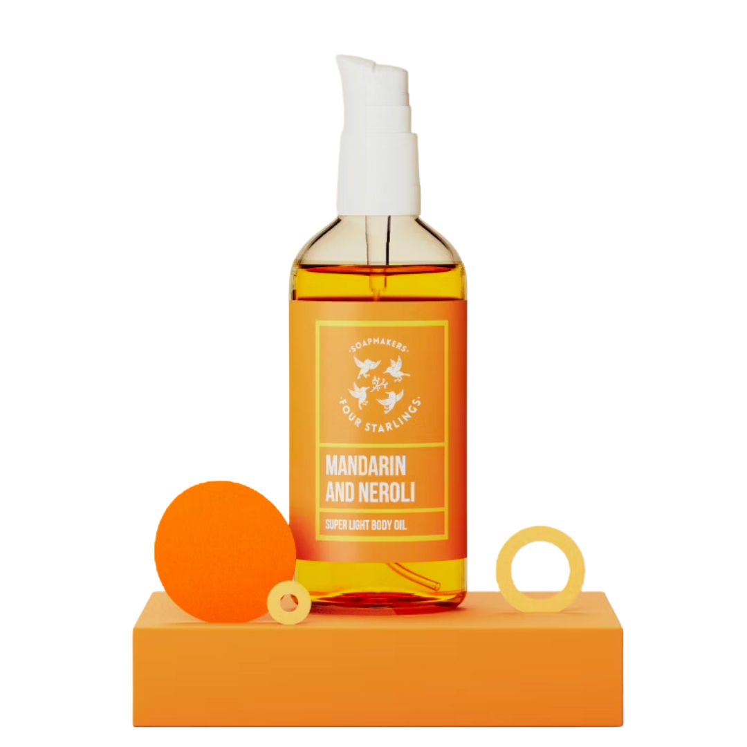 Neroli og Mandarin – superlett kroppsolje, 100 ml – FOUR STARLINGS SOAPMAKERS